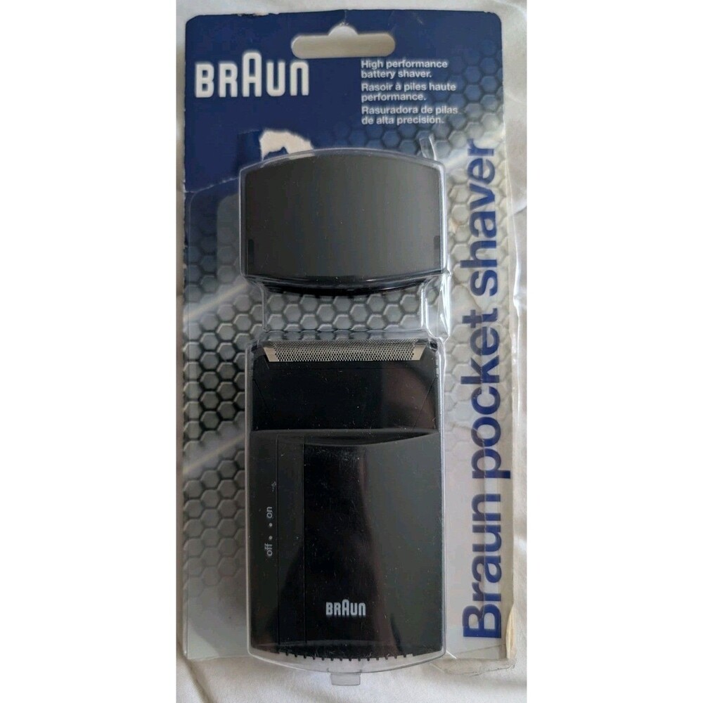 Braun Pocket Travel Shaver Foil Head Battery Powered Black MPN 5523
